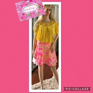 Lilly Pulitzer Pink/Yellow Skirt